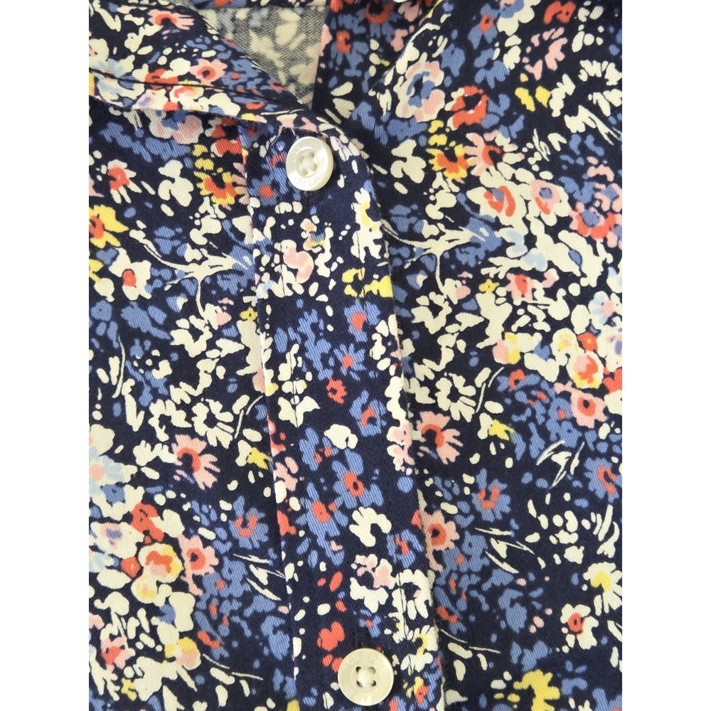 CHAPS Women's 3X Shirt Collared Pink Blue Floral Button Up 3/4 Sleeve No Iron - Picture 4 of 7